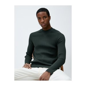 Koton Knitwear Sweater Textured Crew Neck Slim Fit