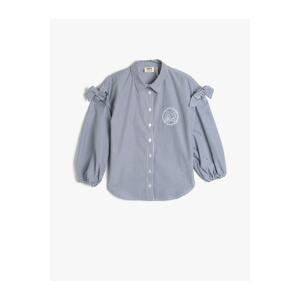 Koton Shirt Long Sleeves with Elasticated Cuffs and Bow Detail
