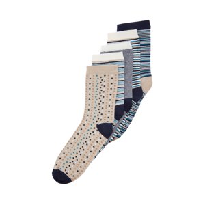 Trendyol Men's Multicolored Cotton 5-Pack Striped Socket-Long Socks