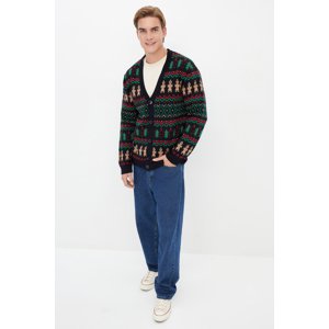 Trendyol Multicolored Men's Regular Fit Christmas Knitwear Sweater.