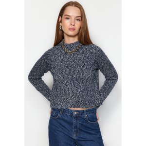 Trendyol Navy Blue Gradient Bouquet Knitwear Sweater