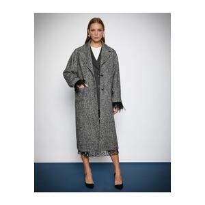 Koton X - Tulle Detailed Long Cachet Coat