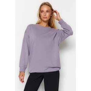 Trendyol Lilac Adjustable Waist Elastic Detail Knitted Sweatshirt