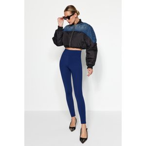 Trendyol Navy Blue Fleece Scuba High Waist Knitted Leggings