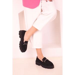 Soho Black Suede Women's Casual Shoes 18079