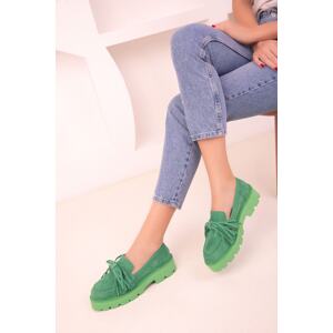Soho Green Suede Women's Casual Shoes 17945