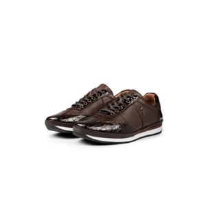 Ducavelli Marvelous Genuine Leather Men's Casual Shoes Brown