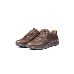 Ducavelli Lion Point Men's Casual Shoes From Genuine Leather With Plush Sheepskin Brown.