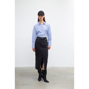 VATKALI Slit Denim Skirt