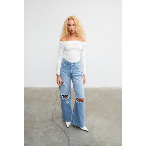 VATKALI Distressed wide leg jeans