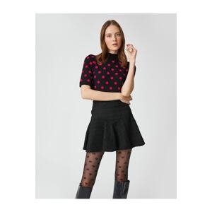 Koton Rachel Araz X - Half Turtleneck Short Sleeve Polka Dot Sweater