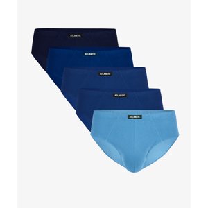 Klasické pánské slipy ATLANTIC 5Pack - odstíny modré