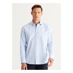 ALTINYILDIZ CLASSICS Altinyıldız Classics Slim Fit Classic Collar Light Blue Men's Shirt