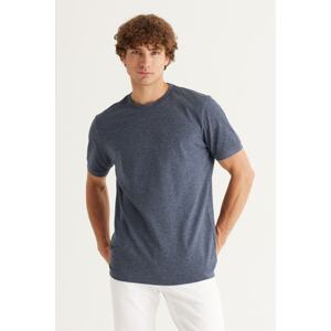 AC&Co / Altınyıldız Classics Men's Lacquer Melange Slim Fit Slim Fit Crew Neck Cotton T-Shirt