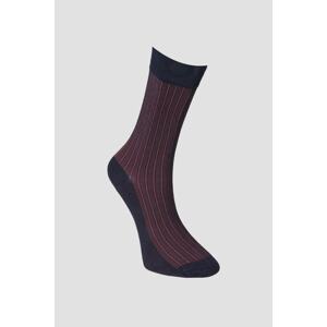 ALTINYILDIZ CLASSICS Men's Navy-burgundy Patterned Navy Blue Claret Red Bamboo Casual Socks.