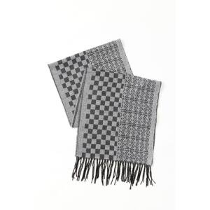 AC&Co / Altınyıldız Classics Men's Grey-anthracite Patterned Scarf