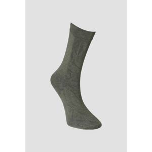 ALTINYILDIZ CLASSICS Men's Green-Navy Blue Patterned Green Navy Bamboo Casual Socks.