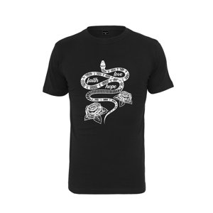 Černé tričko Snake Love Faith Hope