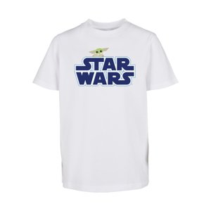 Dětské tričko s modrým logem Star Wars bílé