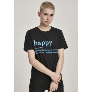 Dámské tričko Happy Definition černé