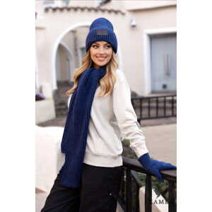 Kamea Woman's Hat&Scarf K.23.219.12 Navy Blue