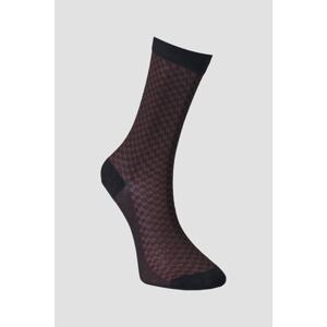 ALTINYILDIZ CLASSICS Men's Black-burgundy Bamboo Socks.