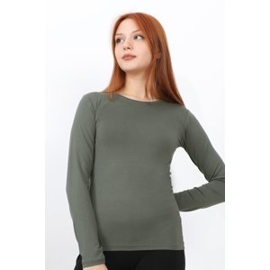 InStyle Long Sleeve Crew Neck Basic Body - Khaki