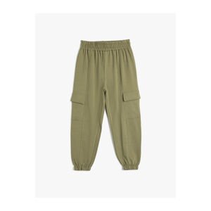 Koton Basic Cargo Jogger Sweatpants with Tie Waist Pocket Cotton