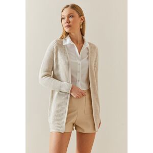 XHAN Beige Casual Thessaloniki Knitted Cardigan 4KXK3-47829-25