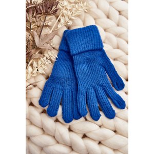 Dámské hladké rukavice modré