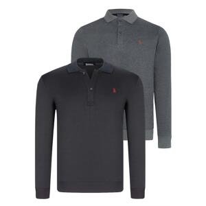 DOUBLE SET V4007 DEWBERRY MEN'S SWEATSHIRT-NAVY - ANTHRACITE