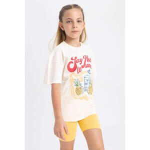 DEFACTO Girl Oversize Fit Short Sleeve T-Shirt