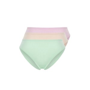 Trendyol Curve Lilac-Mint-Powder Packaged Panties