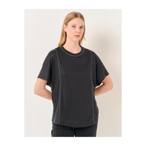 Jimmy Key Black Crew Neck Short Sleeved Comfortable T-Shirt.