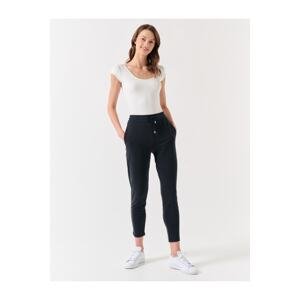 Jimmy Key Black High Waist Comfortable Jogger Pants