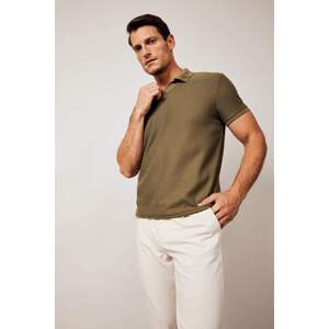 DEFACTO Regular Fit Resort Neck Knitting Look Polo T-Shirt