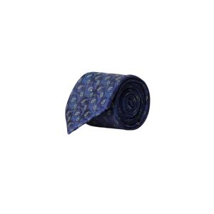 ALTINYILDIZ CLASSICS Men's Navy-Yellow Patterned Classic Waterproof Nano Tie