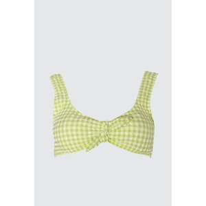 Trendyol Green Textured Tie Detailed Bikini Top