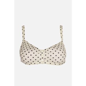 Trendyol White Polka Dot Bikini Top