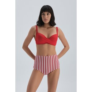 Dagi Red Lined Half-Padded Bikini Top