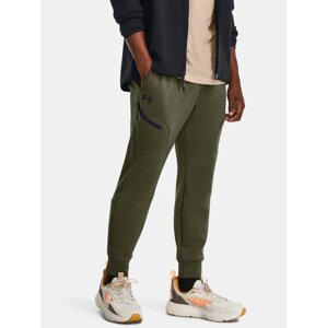 Khaki sportovní tepláky Under Armour UA Unstoppable Flc Joggers