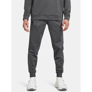 Šedé pánské sportovní tepláky Under Armour UA Armour Fleece Joggers