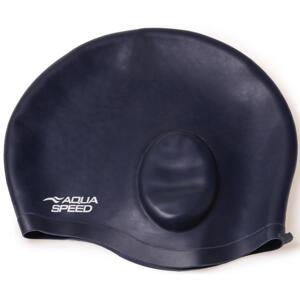 AQUA SPEED Unisex's Swimming Cap Ear Cap Navy Blue