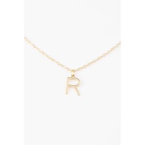 DEFACTO Women's R Letter Gold Necklace