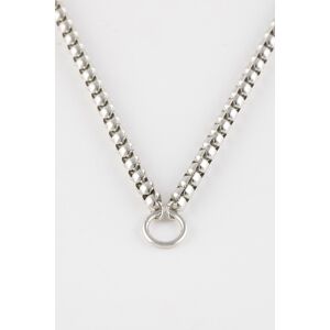 DEFACTO Women's Thick Chain Ring Detail Silver Necklace