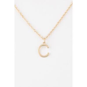 DEFACTO Women's C Letter Gold Necklace