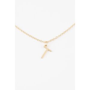 DEFACTO Women's T Letter Gold Necklace