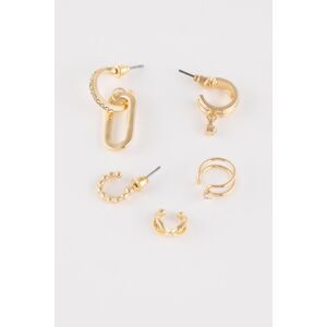 DEFACTO Woman's 5-piece Gold Earring