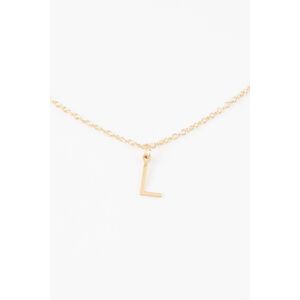 DEFACTO Women's L Letter Gold Necklace