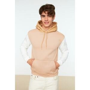 Trendyol Beige Men's Regular/Normal Fit Cotton Sweatshirt